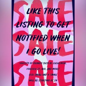 COPY - Like this listing to be notified when I go live!
